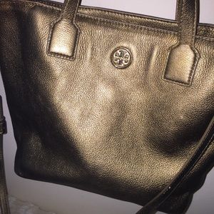 tory burch gold metallic Emmy tote