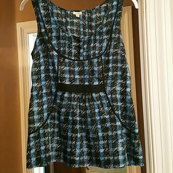 Anthropologie sleeveless silk/cotton top