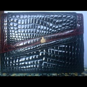 Vintage crocodile Lanvin clutch/ shoulder bag