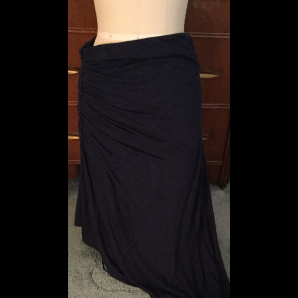 Navy MSSP Asymmetrical Knit Skirt EUC Medium 8