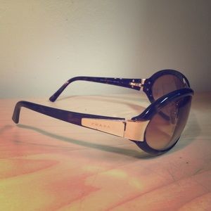 Prada brown gold sunglasses authentic