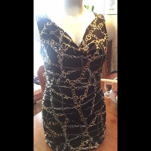 Chain Print Bodycon Dress PLUS SIZE