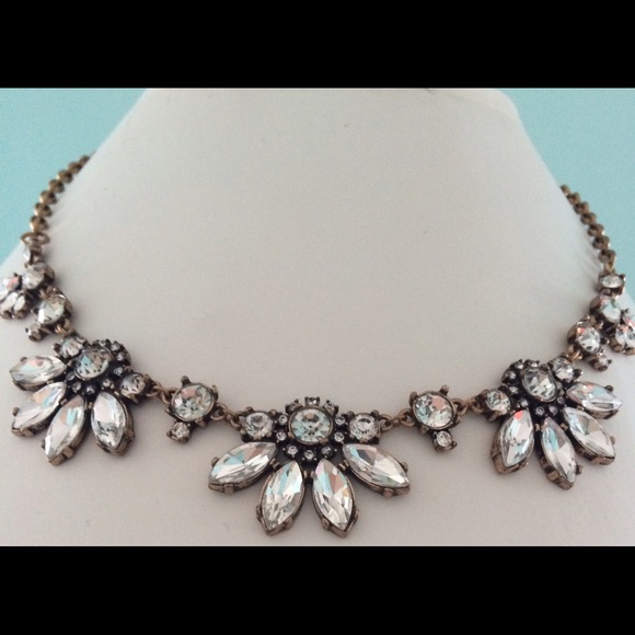 J. Crew Crystal Fan Necklace