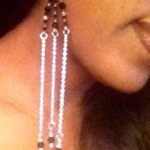 Brand New Handcrafted Glass Chandelier Earrings