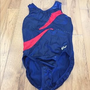 Blue and Red Leotard