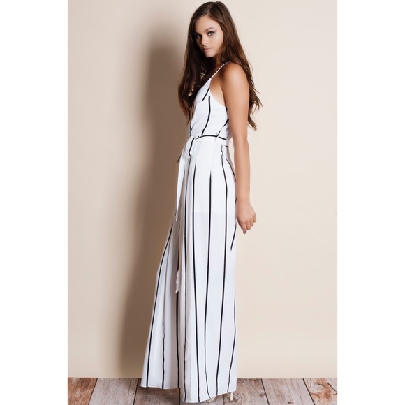 Striped Maxi Jumpsuit - Picture 2 of 4
