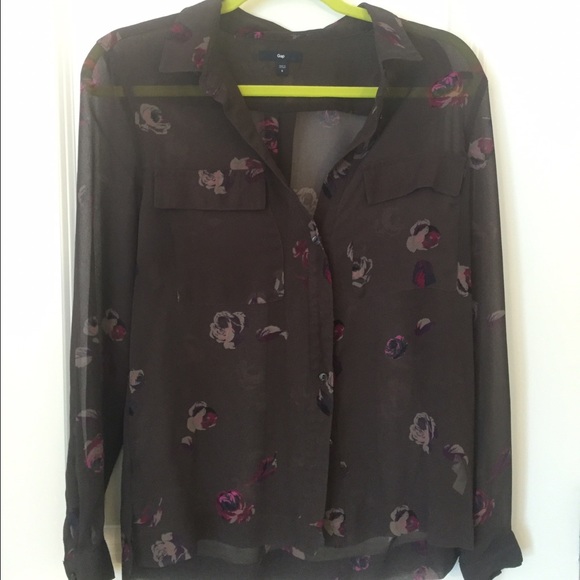 GAP Tops - Gap Size Small Floral Print Chiffon Blouse