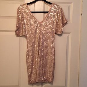 Champagne colored Kirra dress.  Never worn.