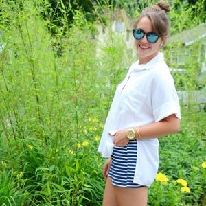 Leith Tops - Leith boxy white button down Leith Tops - Leith boxy white button down