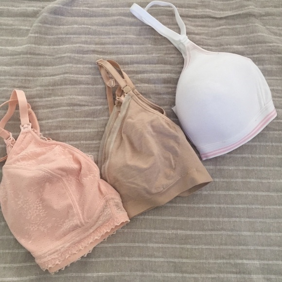 Nude nursing bra bralette bundle