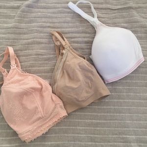 Nude nursing bra bralette bundle