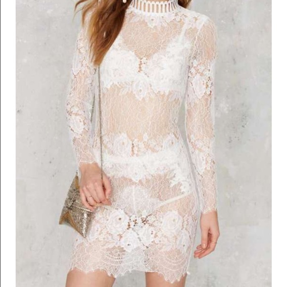 Nasty gal lace dress.
