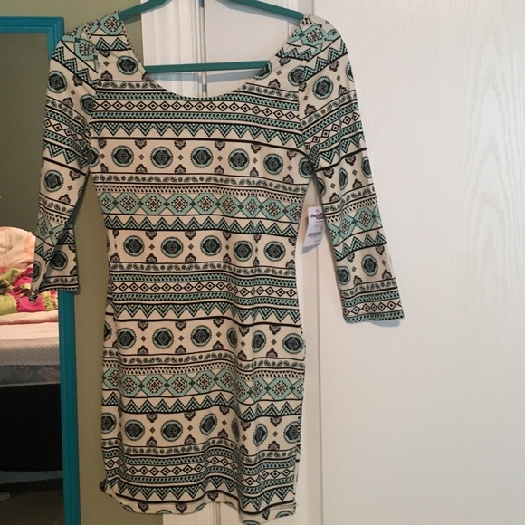 Tribal Print Body Con Dress