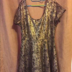 Maitai black and gold baby doll top/ dress
