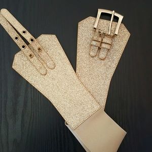 Relist/ Wide gold BEBE belt