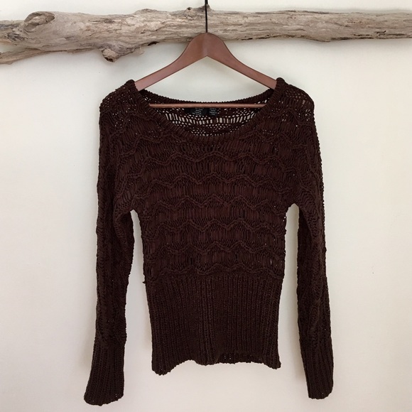 Brown Knitted Sweater Medium