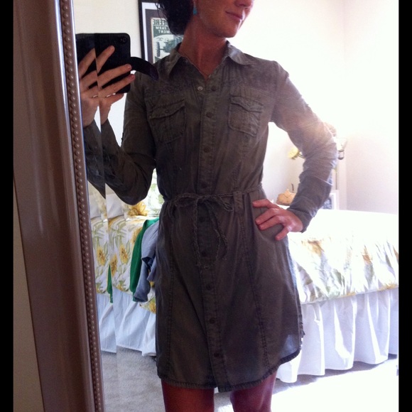 Guess Dresses & Skirts - Guess Army Green Dress