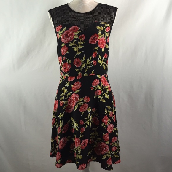 Made for Impulse mesh yoke floral dress