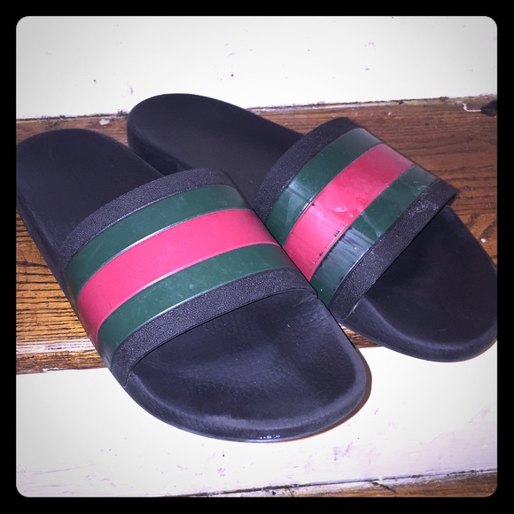Black Gucci Flip Flops size 12/13