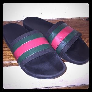 Black Gucci Flip Flops size 12/13