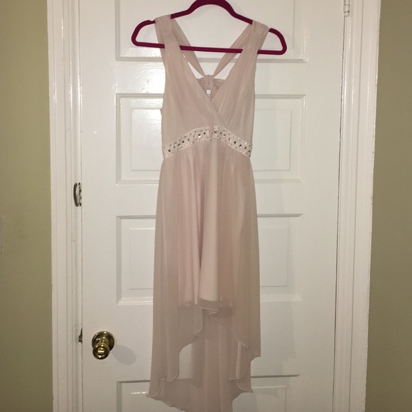 Lipsy l.pink high-low dress with beading detail - Picture 1 of 7