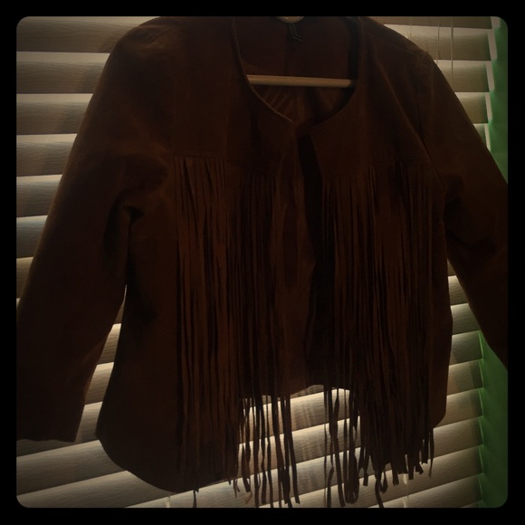 Fringe suede jacket