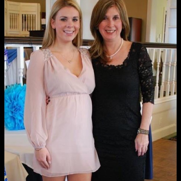 Lipsy long sleeved light pink/nude dress - Picture 2 of 4