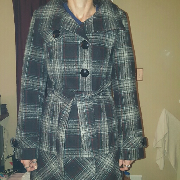 Jones NY plaid pea coat - Picture 2 of 4