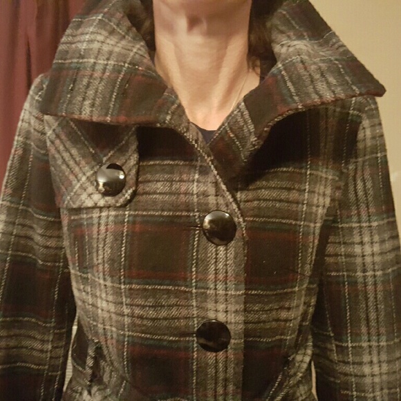 Jones NY plaid pea coat - Picture 4 of 4