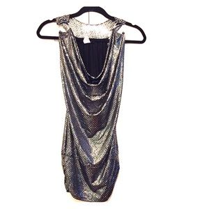 Gorgeous draped sequined dress!