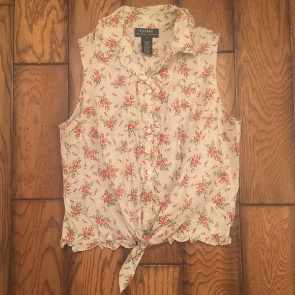 Ralph Lauren Sleeveless Floral Top
