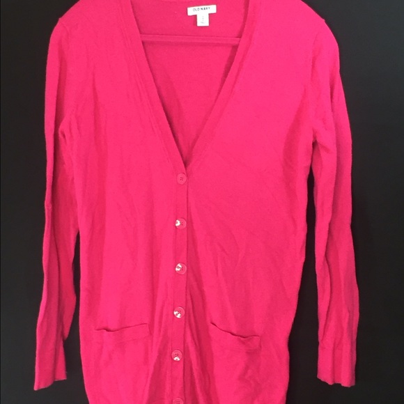 Hot pink cardigan