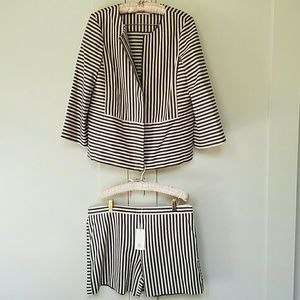 Tory Burch jacket/shorts combo.