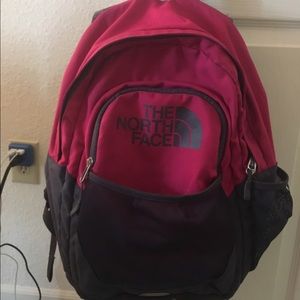 North face back pack.