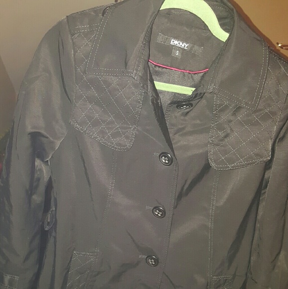 DKNY black trench coat - Picture 2 of 4
