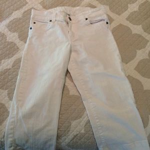 Kut White Crop Jeans