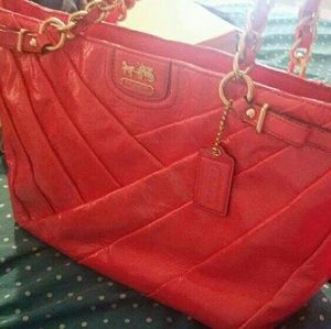 Pink authentic coach purse