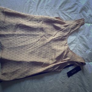 Ark & Co Sleevless Taupe Dot Tank. New. Size S.