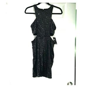 Black sequence dress