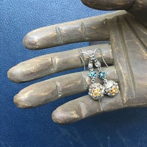 Barbara Bixby London Blue Topaz & Citrine Earrings