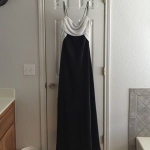 Black and white formal dress