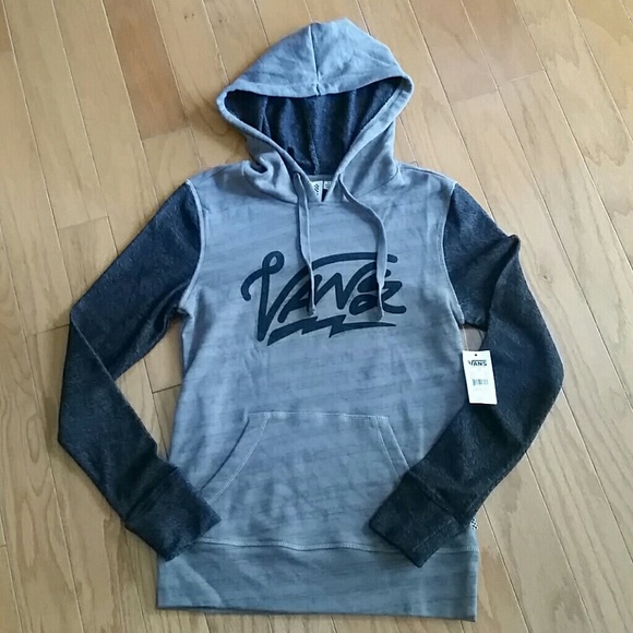 Vans Tops - BLACK & GRAY VANS HOODIE SWEATSHIRT