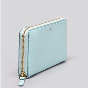 Kate Spade Large Tiffany blue travel wallet NWT
