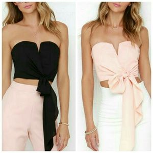 **ISO Black Crop Top, Peach Blush Crop Top