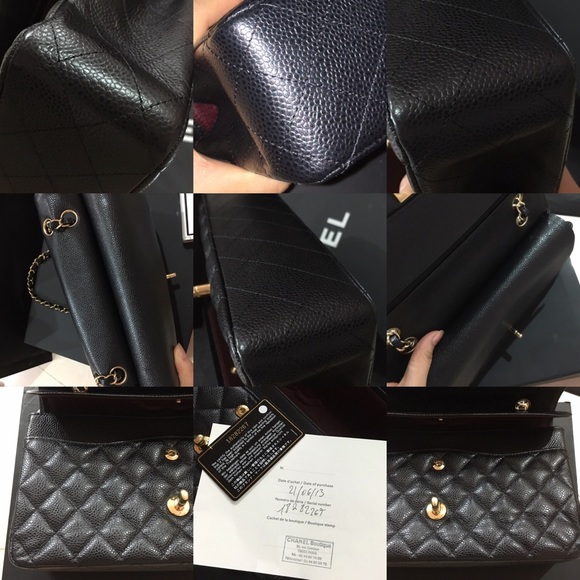 !SOLD!Chanel Classic Caviar Medium Double Flap Bag - Picture 2 of 4