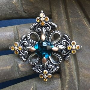 Barbara Bixby London Blue Topaz Cross Enhancer