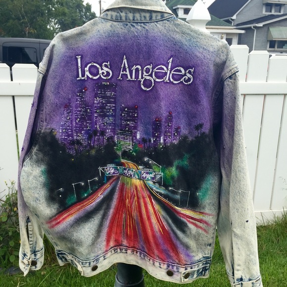 tony alamo los angeles painted vintage jacket 1987