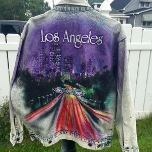 tony alamo los angeles painted vintage jacket 1987