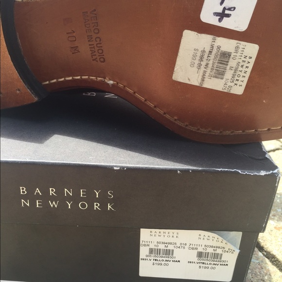 Men's captoe brown shoes size 10 Barney's New York - Picture 2 of 4