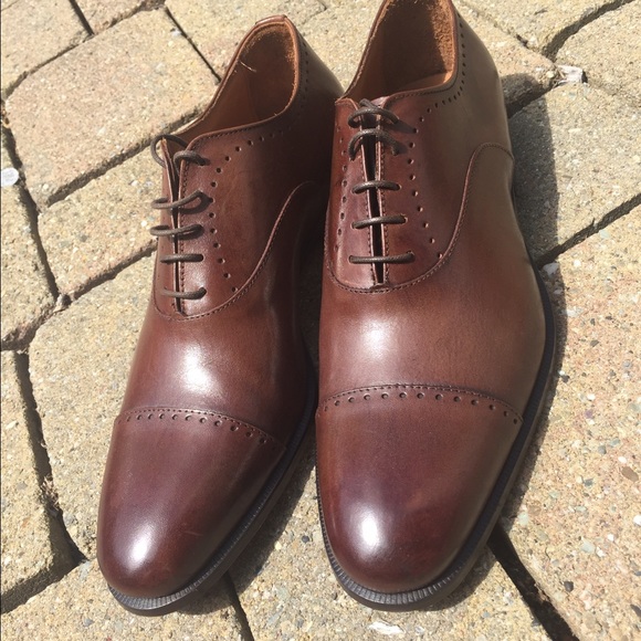 Men's captoe brown shoes size 10 Barney's New York - Picture 4 of 4